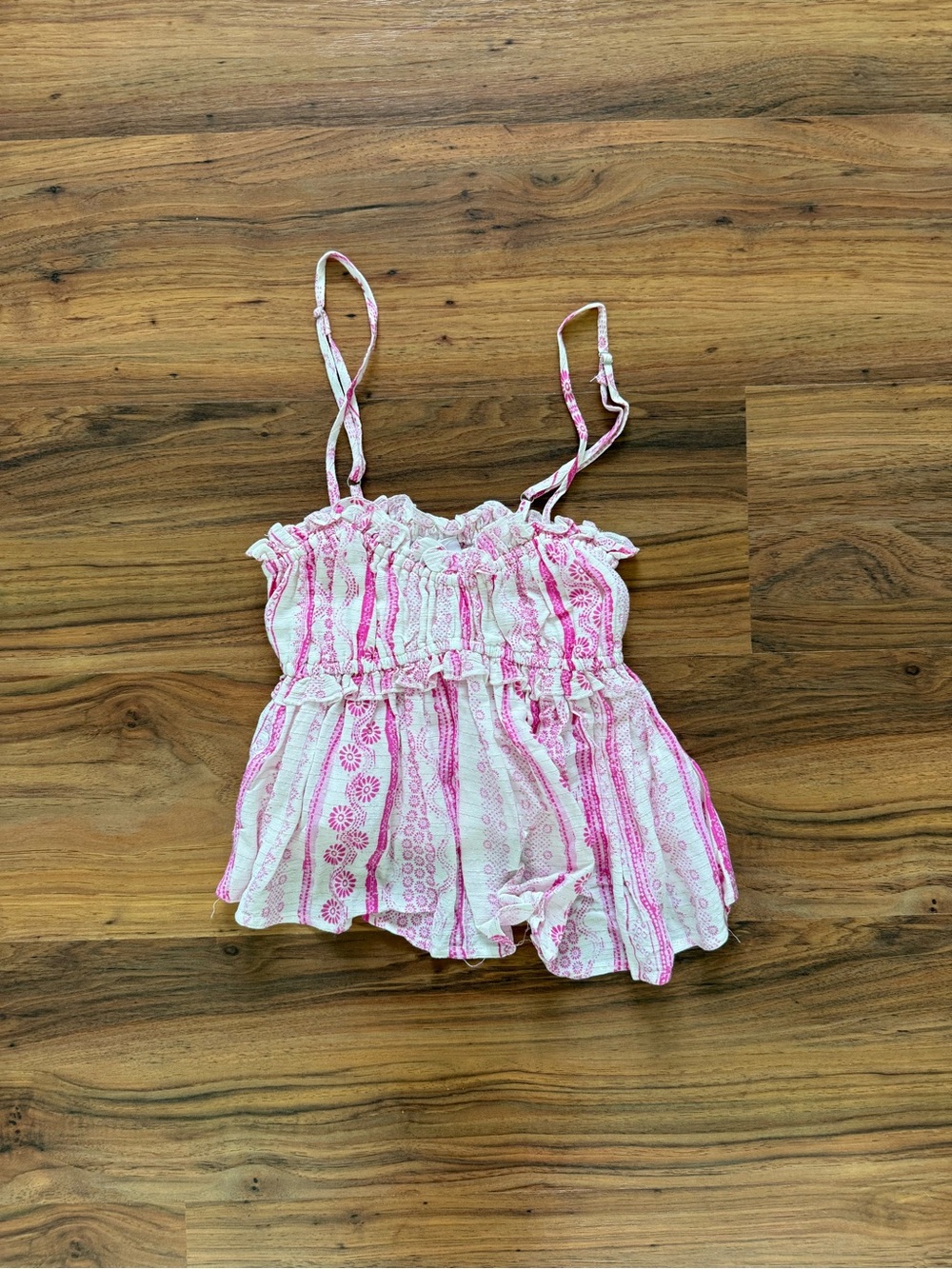 Pink and White Tank Top